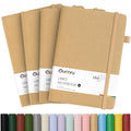 Oucaru 4 Pack A5 Lined Journal Notebook, 180 Pages 100 GSM Paper for Travel - color: Gold, size: 4 Pack