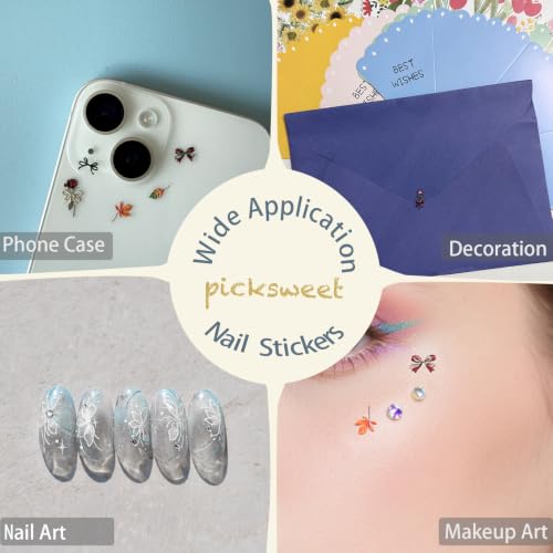 Nail Stickers 5D Embossed Self-Adhesive Nail Art - color: Amber Whisper