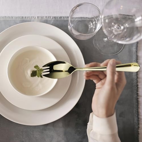 Alata Champagne Gold Mirror Sporks 4-Pack Set Stainless Steel Sporks, 7.4 Inches Long Handle Salad Forks For Dessert, Ice Cream, Salad, Soup, Noodle, Spaghetti, Dishwasher Safe - size: Champagne Gold