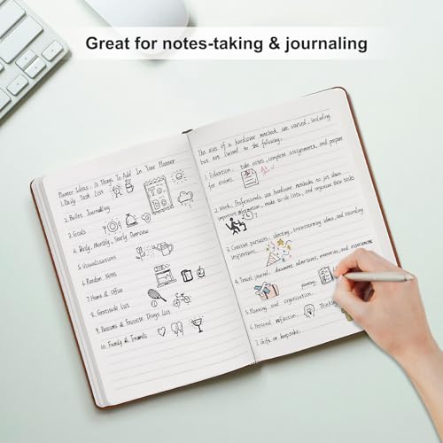 Comix Lined Journal Notebook for Work, 240 Pages, 5.5" x 8.3", Brown - color: Brown, size: 1 Pack