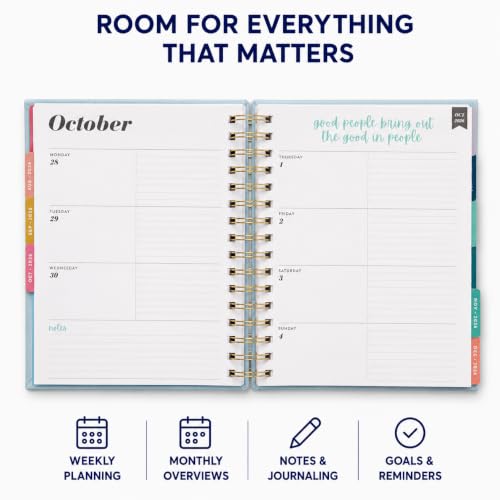 WORLD TRAVELER Academic Planner School Organizer Jul 2026-Dec 2027, 7"x9" - color: Blue