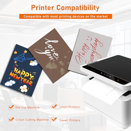 Guakicae 100 Sheets Coffee Color Cardstock 8.5 x 11 Craft Paper 75lb - color: Coffee, size: 100 Sheets