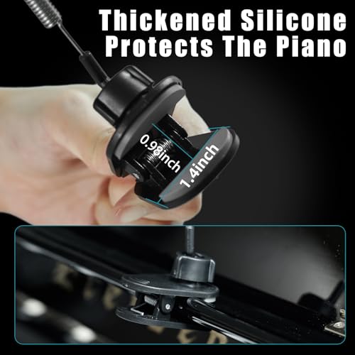 Piano Music Book Clip, Sheet Music Page Holder for Music Stand, Black - color: Black