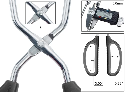 HINMAY Stainless Steel Scissor Tongs Cooking Tongs Set, Set of 3 (Black Handle, 10" 12" 16") - size: 3 Pack: 10" 12" 16"