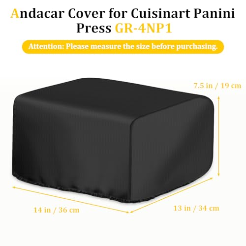 Panini Press Cover for Cuisinart Panini Press GR-4NP1-14"L×13"W×7"H - size: 14"L×13"W×7"H
