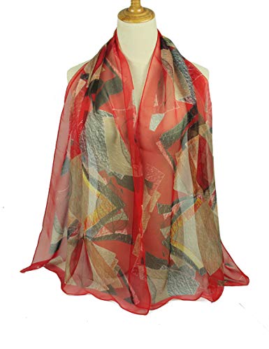 PANTONIGHT Long Chiffon Sheer Scarf Gradient Shaded Colors Lightweight Scarf For Womens - color: Col 760
