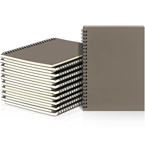 Yahenda 18 Pcs Spiral Notebooks, 1 Subject, Wide Ruled, Dark Gray - color: Dark Gray