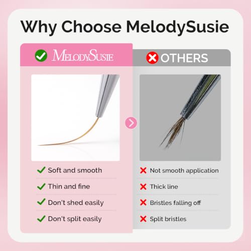 MelodySusie Nail Art Brushes Set 6pcs - size: 6 PCS Brushes