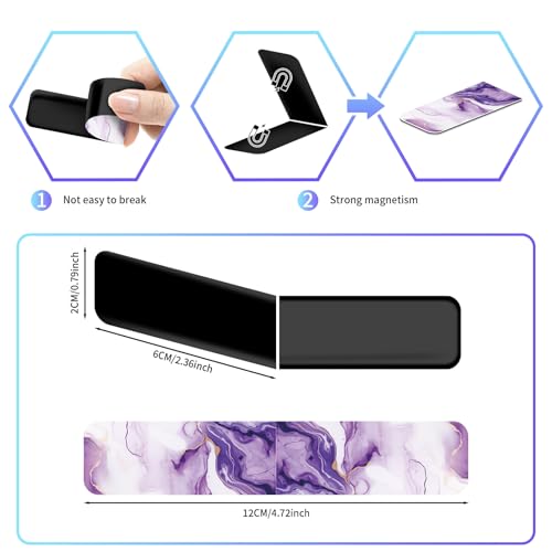 48 Pieces Magnetic Bookmarks Magnet Page Markers - Book Marks for Reading Women & Men with Storage Boxes - Cute Magnet Bookmark Clips for Reading Pleasure（Marble） - size: 48, style: Marble Style