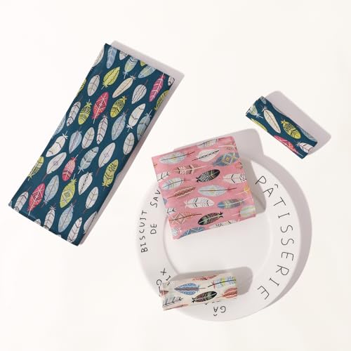 GREATEE Handkerchief for Women Cotton Floral Printed Ladies Cotton Hankies - color: Leaf-6pcs