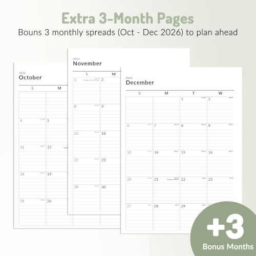 Forvencer 2027 Planner Weekly and Monthly, Hardcover Calendar Planner, A4 - color: Off-white, size: 8.5"x11" (Jan 2027 - Dec 2027)