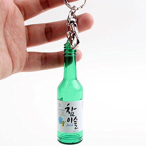 DZCLOVEJX Niamik Korean Soju Bottle Keychain Keyring