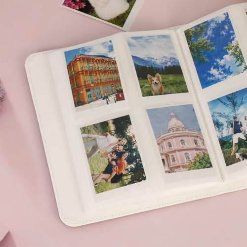 256 Pockets Photo Album for 2x3 Inch Photo, Kpop Photocard, Leather Cover, Photo Album Book Fit for Fujifilm Mini 12/11/9/8/EVO/Link/Liplay Instant Flims (Magic Silver, 256 Pockets) - color: Magic Silver, size: 256 Pockets
