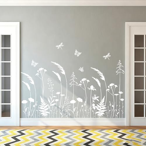 Large Flower Stencils for Painting Walls Wildflower Stencil Floral Stencils - style: Large Wildflower