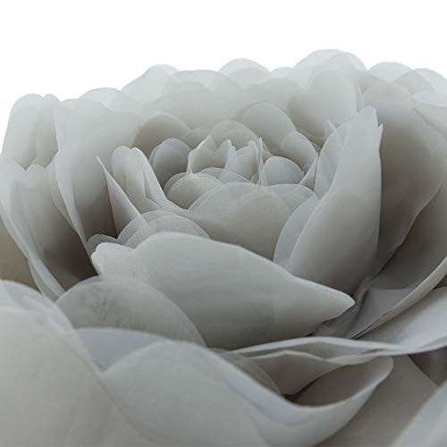 JWH Stereo Flower Throw Pillow Cover, Light Gray, 14 Inch - color: Gray, size: 14" x 14" (Pack of 1)
