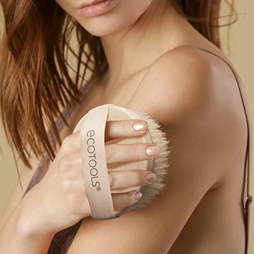 EcoTools Dry Body Brush, for Post Shower & Bath Skincare Routine, Removes Dirt & Promotes Blood Circulation, Helps Reduce Appearance of Cellulite, Eco-Friendly, Vegan & Cruelty-Free, 1 Count - color: No Color, size: 1 Count (Pack of 2)