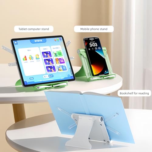 Mini Book Stand Portable, for Travel/Kitchen/Desk, Green - color: Green