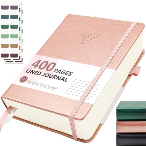 Hoci Poci A5 Graph Journal, 5.8" x 8.4" 400 Pages Notebook,100GSM, Rose Gold - color: Rose Gold, size: Squared-400 Pages (5.7"×8.3")