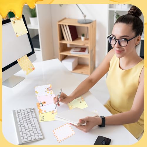 Chiisong 12 Pcs Bee Sticky Notes Gifts Notepad for Women - style: Bee Style