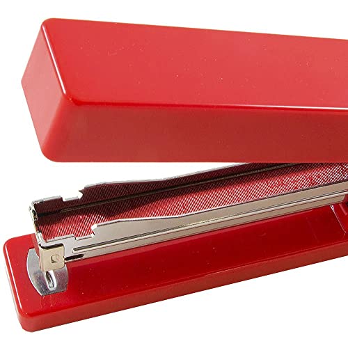 JAM PAPER Modern Desk Stapler - Red - Sold Individually - color: Red, size: Pack of 1