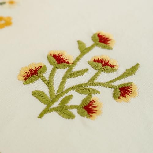 Embroidered Throw Pillow Covers 18x18 inch Pack of 2 Multiflower - color: Multiflower