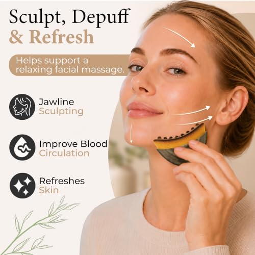 Lymphatic Contour Face Brush, Dry Brush Massager for Lymphatic Drainage