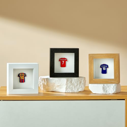 3x3 Mini Shadow Box Picture Frame with Real Glass and Linen Back - color: White + Thickened Panel + Foam Packaging, size: 3x3