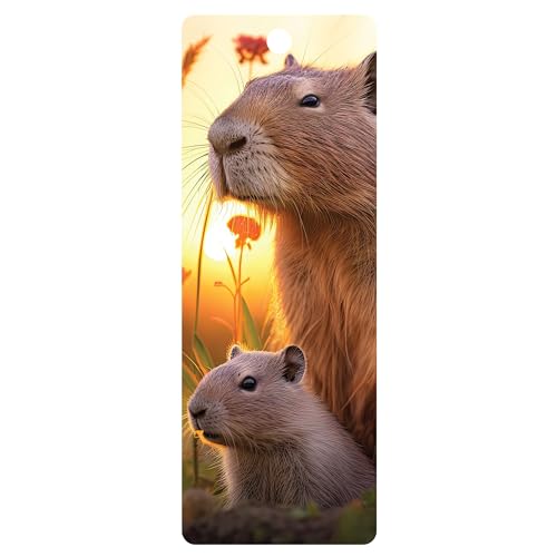 3D LiveLife Bookmark - Cute Capybaras Lenticular Page Marker - color: Cute Capybaras