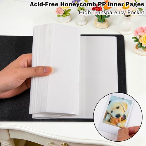 Ruibytree 320 Pockets Album for Instax Mini & Polaroid 2x3" Pictures,Black - color: Black