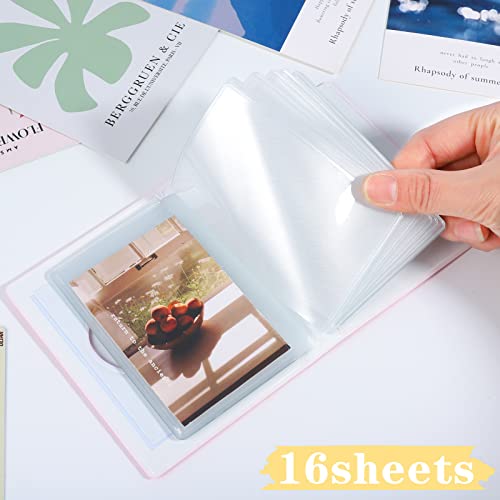 FRIUSATE 3 Inch Kpop Photocard Holder Book Love Heart Pendant Pink - color: Pink
