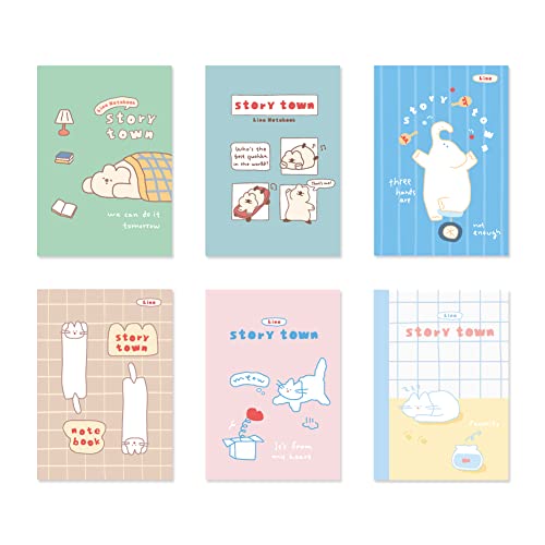 Monolike Story town Afternoon mini notebook 6p A-SET_Mini note, Pocket note, Blank note, Pocket size, a portable note, 48pages - color: Story town Afternoon A-SET