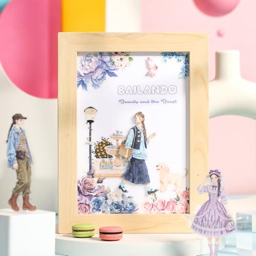 Women Character Sticker Book for Journaling, 50 Sheets PET Stickers - color: 50 Sheets Girls Sticker Book