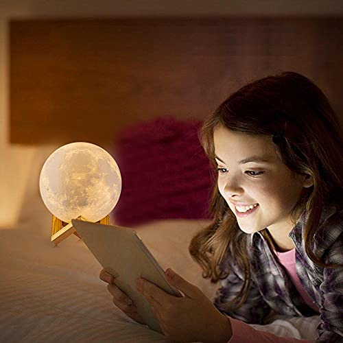 Moon Lamp, 16 Colors Dimmable Rechargeable Night Light, Remote/Touch, 6in - size: 6.0 inch