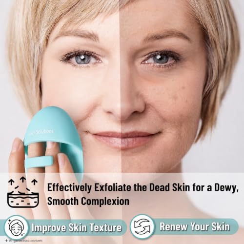 Slick- Silicone Facial Cleansing Brush, 4 Pack, Silicone Face Scrubber Exfoliator, Face Exfoliator Scrubber, Facial Scrubber for Face Cleanser Brush, Exfoliating Face Scrubber, Face Brush - color: Red\blue\white\yellow