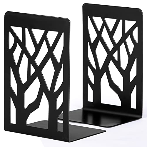 Book Ends, Bookends, Book Ends for Shelves, Bookends for Shelves, Bookend, Book Ends for Heavy Books, Book Shelf Holder Home Decorative, Metal Bookends Black 1 Pair, Bookend Supports, Book Stoppers - size: Black-1 Pair