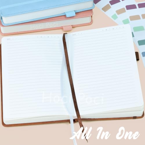Hoci Poci 400 Pages Lined Journal Notebook, 5.8" x 8.4", Brown - color: Brown, size: Lined-400 Pages (5.7"×8.3")