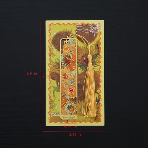 Bookmarks, Golden Oil Painting Theme Gift, Adults, Teens, 1 Pack - style: sunflower