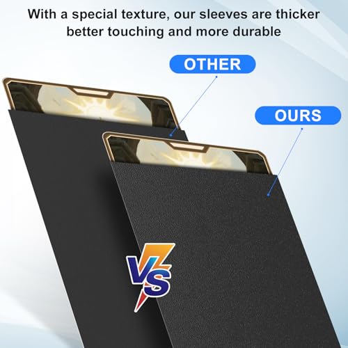 Black Card Sleeves Fit for MTG, 300 Pack Perfect Fit Standard Card Sleeves for Trading Cards Sports Cards Baseball Cards TCG, Sturdy and Nice Shuffling - color: Black, size: 300ct standard