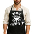 Funny Black Grill Apron with Pockets for Man,Dad,Husband,Father in Law,Chef Daddy Grilling Apron BBQ Cooking Gifts - color: Daddio of the Patio