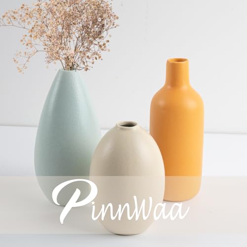 Flower Ceramic Vase for Home Decor, Minimalist Decorative Vases Set