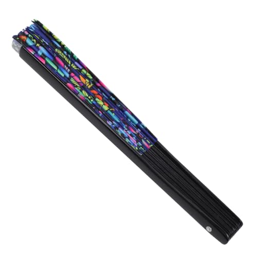 Large UV Glow Rave Fan Bamboo Folding Fan, Festival Folding Hand Fan Clack Folding Fan Chinese Japanese Folding Fan for Halloween, Music Festival, Club, Dance, Party, Drag Queen(Butterfly) - color: Butterfly
