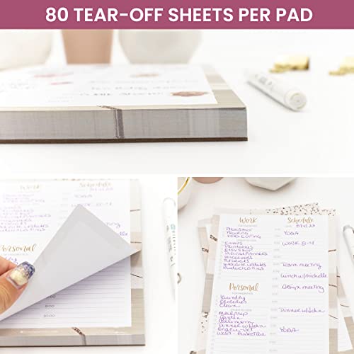 bloom daily planners Timed Work & Personal To Do List Planning Pad - ADHD Friendly Undated Tear-Off Hourly Checklist Notepad Appointment Organizer - 6" x 9" - Brushed Beige - color: 6" x 9" Timed Work & Personal To Do Pad - Brushed Beige