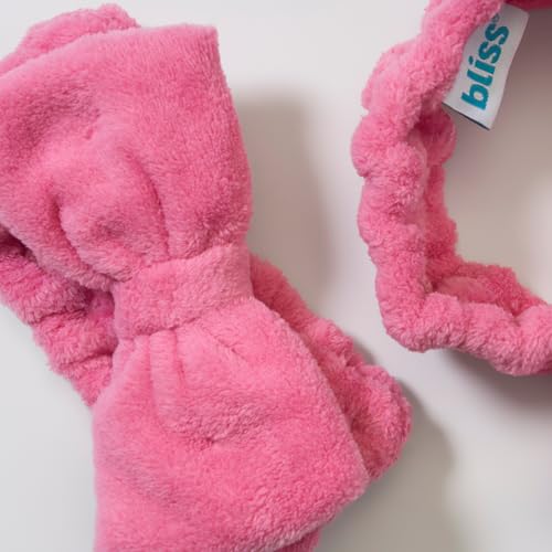 Bliss Pink Microfiber Spa Headband for Face Washing - 1 Ct - Fragrance-Free - size: 1 Count (Pack of 1)