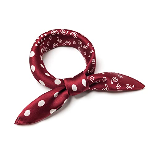 100% Mulberry Silk Scarf - 21" Square Lightweight Neckerchief, Gift Packed - color: White