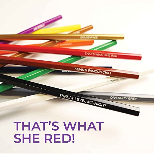 Workday Wonders Colored Pencil, 12 Humor Office Art Pencils - style: The Office