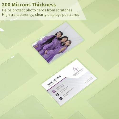 200 Pcs Kpop Photocard Sleeves Holder, 58 x 89 mm, Clear Plastic - style: 200 PCS Transparent Style
