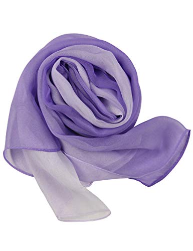 PANTONIGHT Long Chiffon Sheer Scarf Gradient Shaded Colors Lightweight Scarf For Womens - color: Col 702