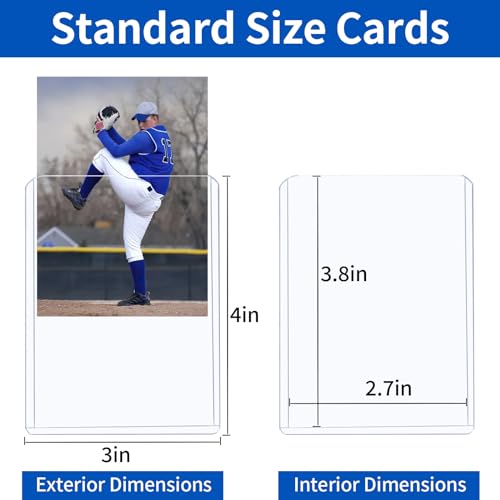 3" x 4" Card Sleeves, 42 Count Top Loaders, Hard Baseball Toploaders 35PT