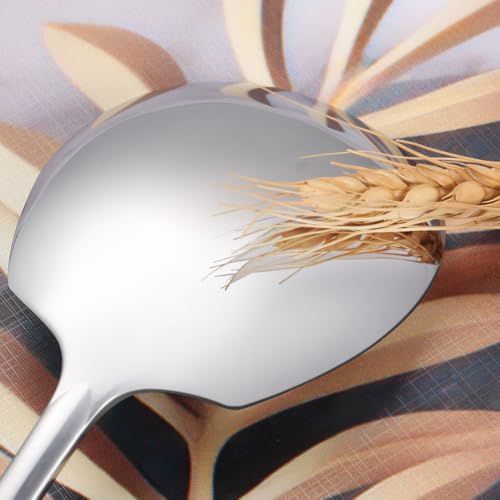 Serving Spoons Set 9.14 Inch Slotted Spoon Serving Spoon Stainless Steel Serving Utensils for Buffet Parties Catering Dishwasher Safe(Set of 4, Silver) - size: 2 Spoons, 2 Slotted,Silver