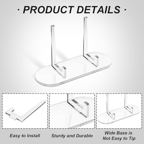 20 Pcs Acrylic Card Display Stand, Clear Mini Holder 0.6 Inch
